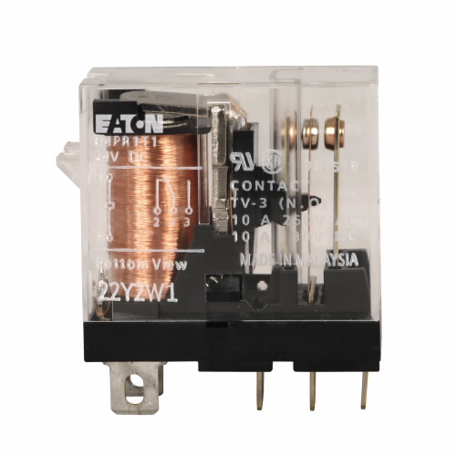 EATON D4PR1T General-Purpose Relay, D4, Plug-In Relay, Plain Cover Qty: 1, 24 V Coil | BJ2CWJ