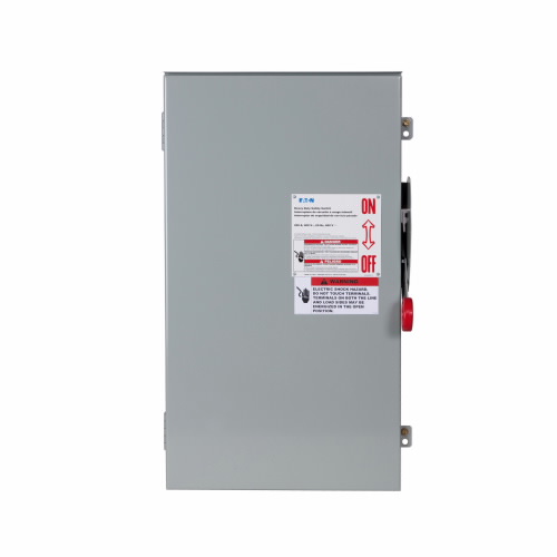 EATON DH166NDK Dc Disconnect, 600 A, Nema 3R, Painted Galvanized Steel, Class R, Fusible With Neutral | BJ2GHX