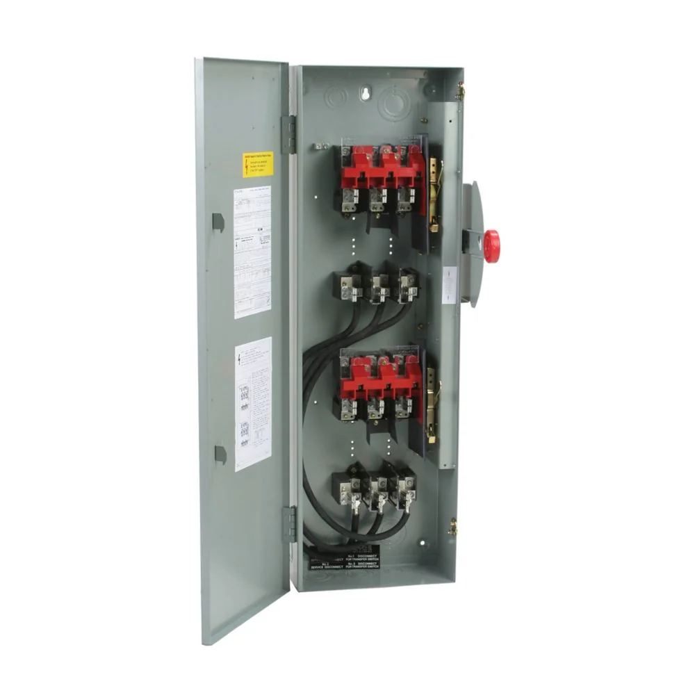 EATON DT363NGK Heavy Duty Double-Throw Safety Switch, 100 A, Nema 1, Painted Steel, Class H Fuses | BJ2NTX