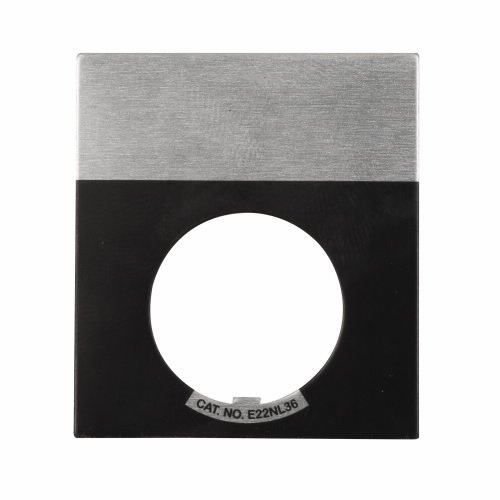 EATON E22NL37 E22 Pushbutton Legend Plate, Jumbo, Nema 3, 3R, 4, 4X, 12, 13 | BJ2QNL