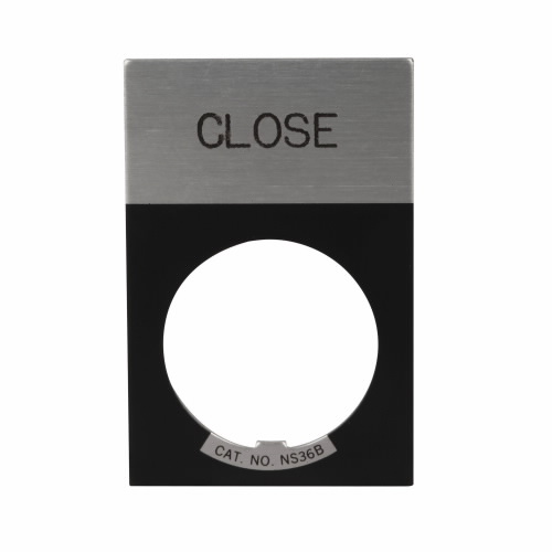 EATON E22NS12 E22 Pushbutton Legend Plate, St And ard, Nema 3, 3R, 4, 4X, 12, 13 | BJ2QNH