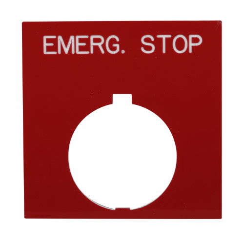 EATON E34LP16W E34 Pushbutton Legend Plate, E34, Square Legend Plate, Plastic, White | BJ2XTF