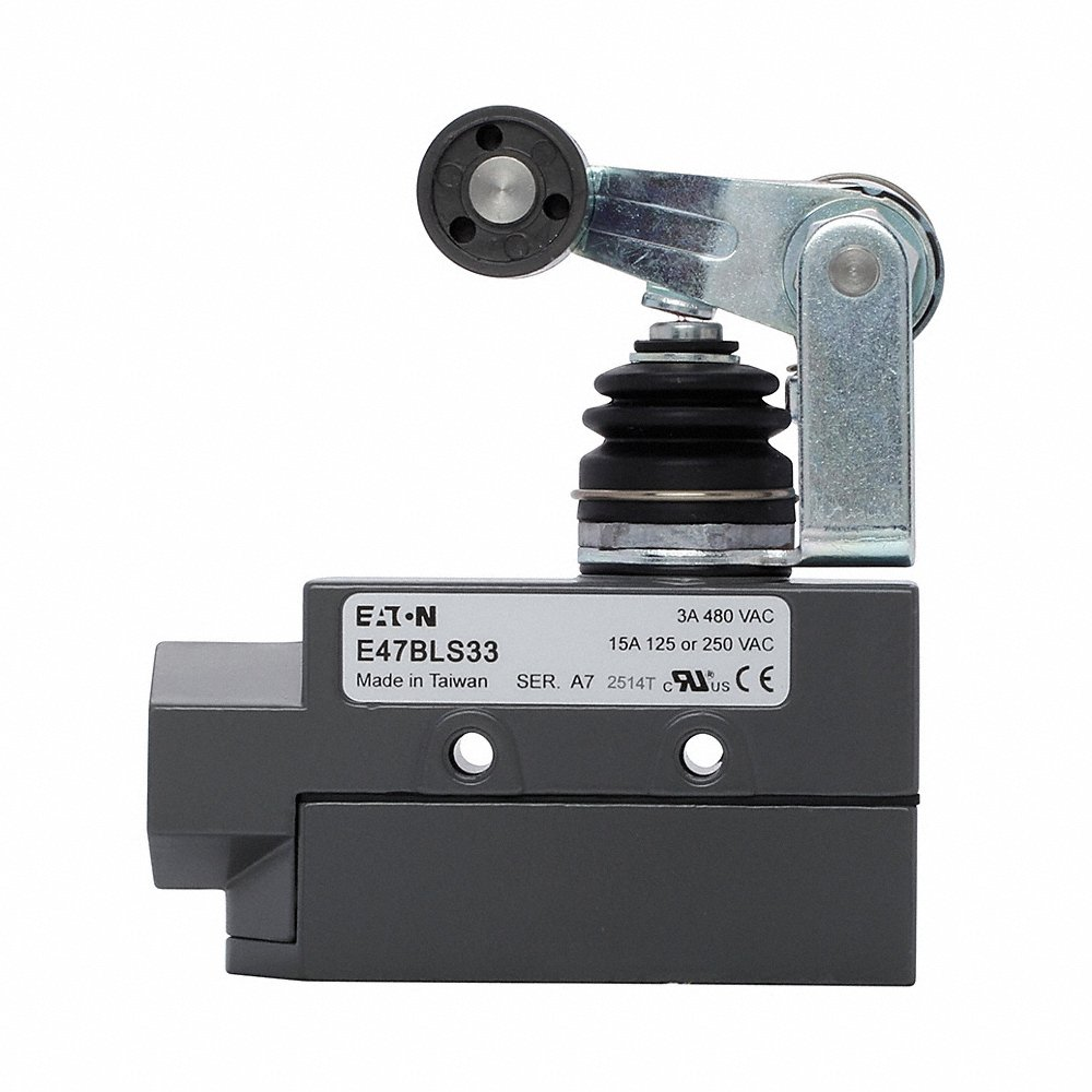 EATON E47BLS33D Enclosed Precision Limit Switch, E47, Booted Roller Lever, Screw Terminals | BJ2ZAA