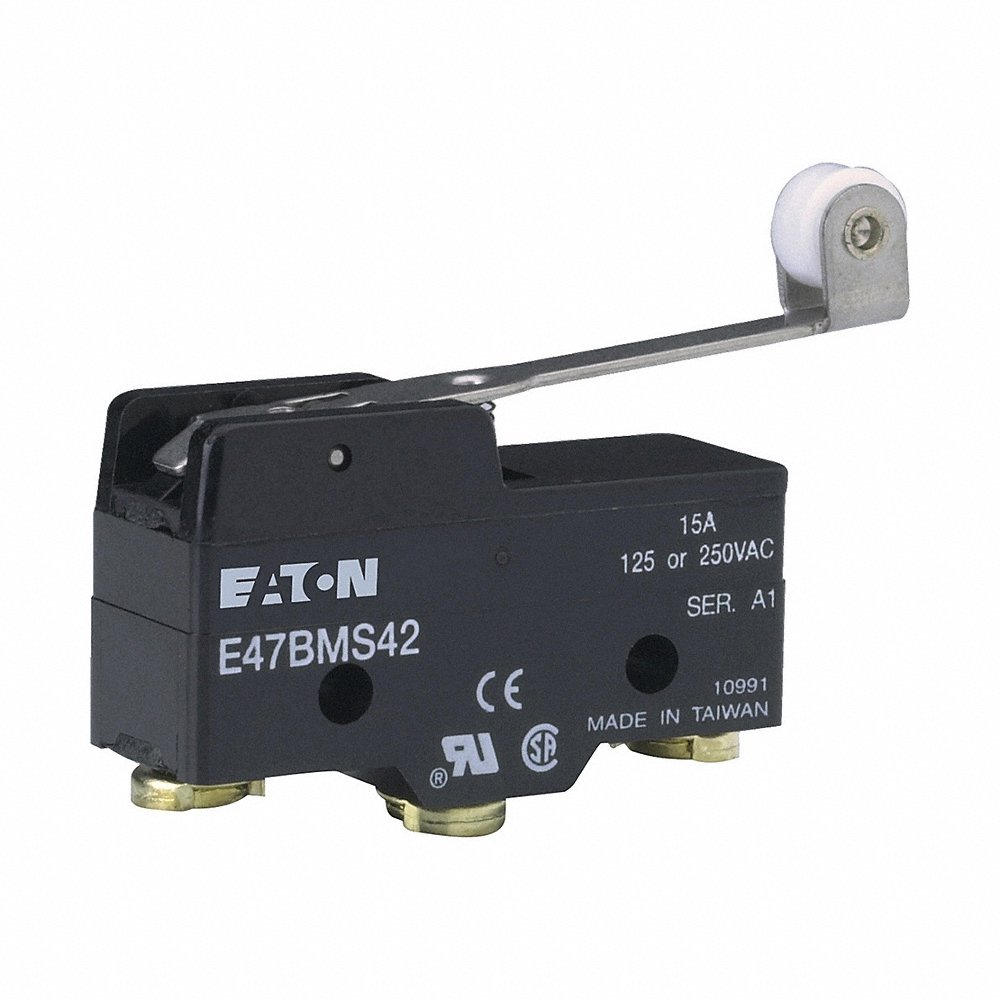 EATON E47BMS42 Precision Limit Switch, E47, Extended Roller Lever, Screw Terminals, 15A At 250 Vac | BJ2ZCB