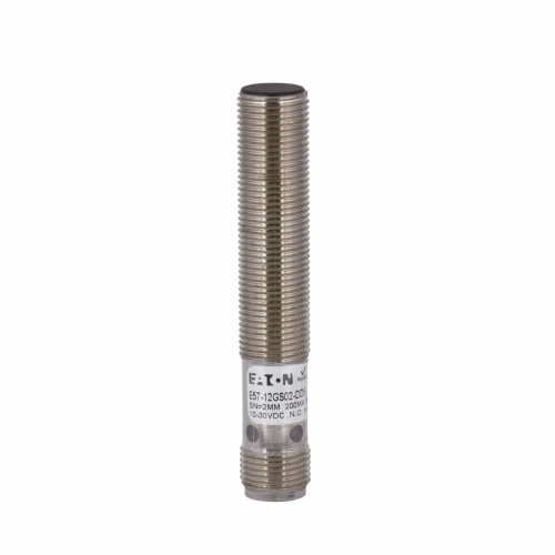 EATON E57-12GS02-DDB Inductive Global Proximity Sensor, E57, 2 Mm Range, Straight, 12 Mm, Shielded, Output On | BJ3BRF