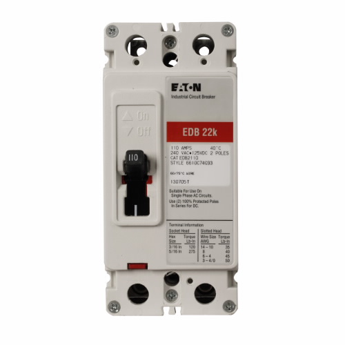 EATON EDB2125 C Complete Molded Case Circuit Breaker, F-Frame, Ed, Complete Breaker | AG8MWW