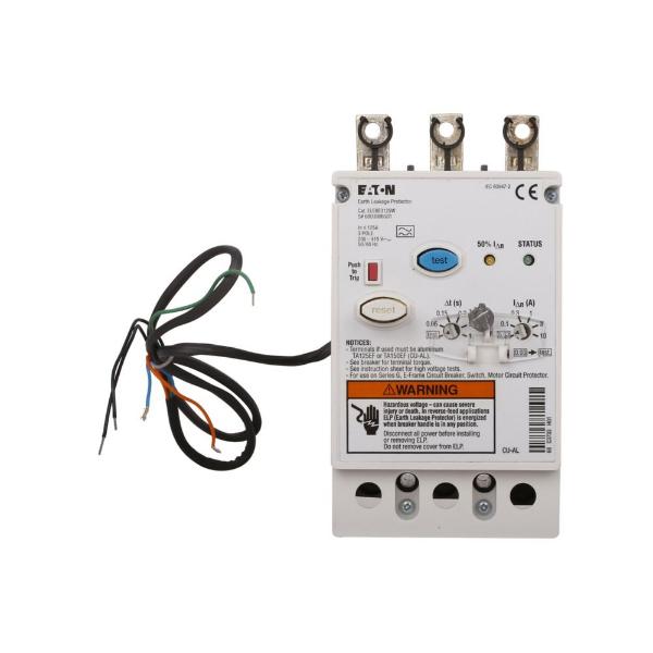 EATON ELEBE3125W Molded Case Circuit Breaker Accessory Earth Leakage Module, Earth Leakage Modules, 125 A | BH9DTU