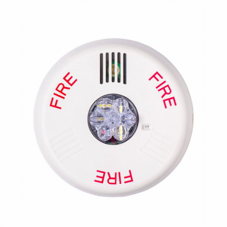 EATON ELHSWC Eluxa Horn Strobe, 24 V, 86 Dba Decibels, Indoor, Ceiling, 1.91 Inch Ht, 6.27 Inch Width | CP4AQD 797FG6