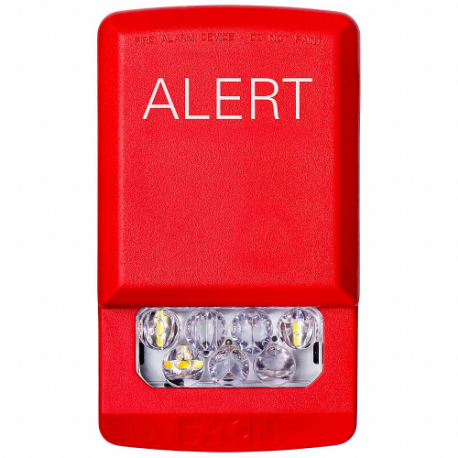 EATON ELSTR-AL LED Strobe, Red, LED, 24 V, 100000 hr Lamp Life, Dome, 1 57/100 Inch Height | CP4ATE 797FD8