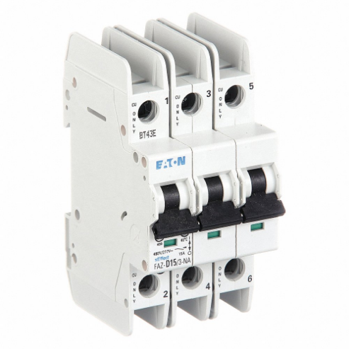 Circuit Breaker Miniature Thermomagnetic, D Curve, 1.5 A, 3 Pole