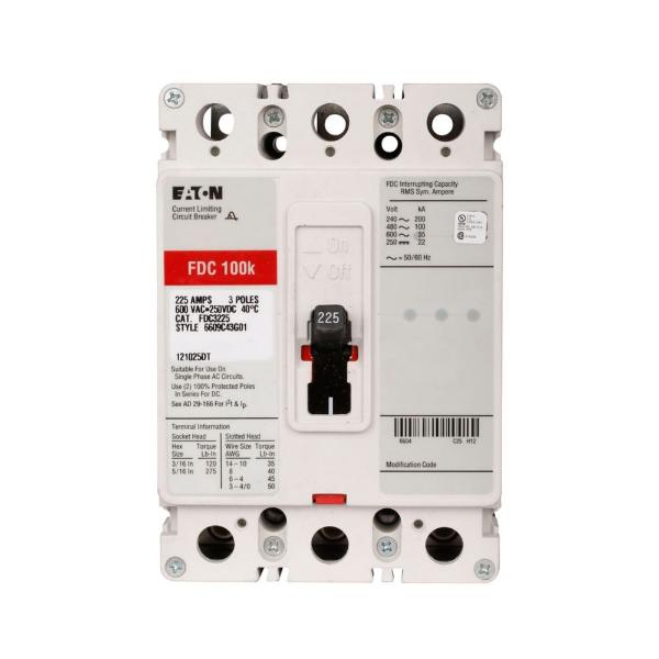 EATON FDC3150V C Complete Molded Case Circuit Breaker, F-Frame, Fdc, Complete Breaker | BH9NCZ