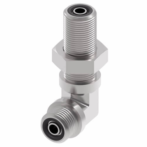 Elbow, 90 Deg., 1 1/4 Inch x 1 1/4 Inch Size, Male x Male, ORS x NPTF, Rigid