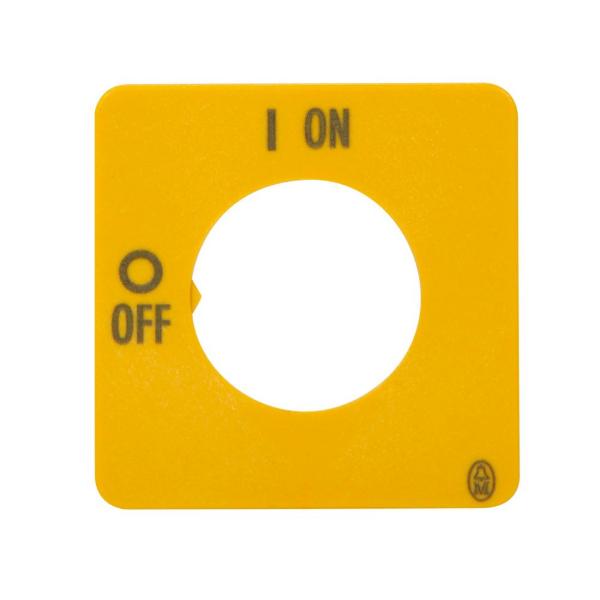 EATON FS908GE-T0 Rotary Disconnect Emergency Stop Front Platetop Front Plate, Yellow | BH9RDU