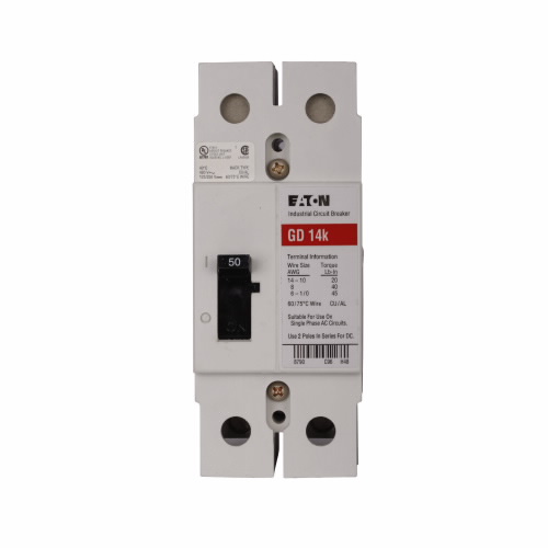 EATON GD2020 C Complete Molded Case Circuit Breaker, G-Frame, Gd, Complete Breaker | AG8NUJ