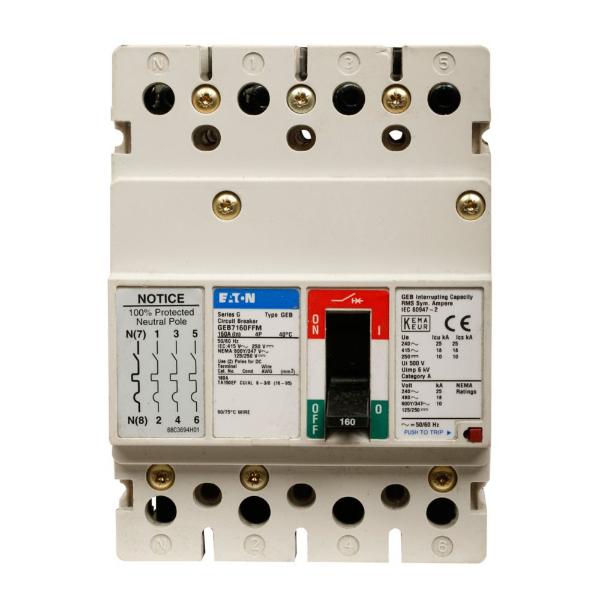 EATON GEB7032AFM G Molded Case Circuit Breaker, Eg-Frame, Ge, Adjustable Thermal | BH9TWH