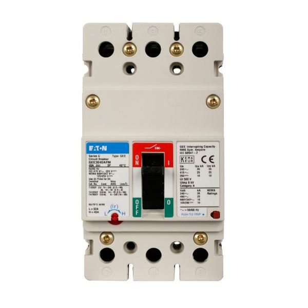 EATON GEE3063FFM G Molded Case Circuit Breaker, Eg-Frame, Ge, Fixed Thermal, Fixed Magnetic Trip | BH9TYC
