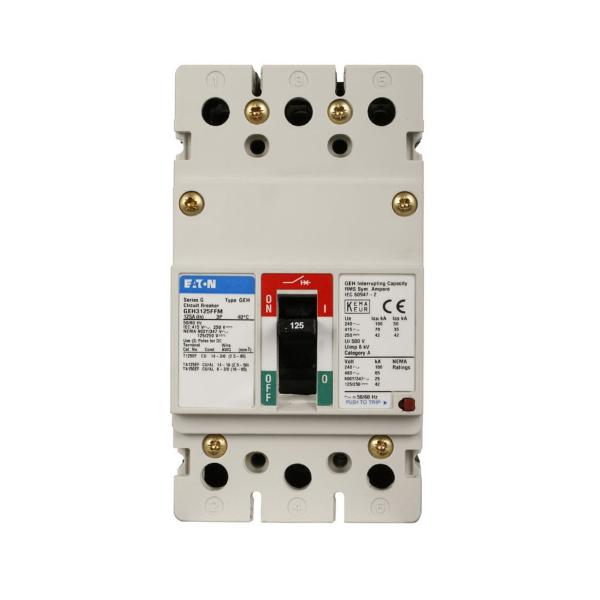 EATON GEH3045FFM G Molded Case Circuit Breaker, Eg-Frame, Ge, Fixed Thermal, Fixed Magnetic Trip | BH9UCM