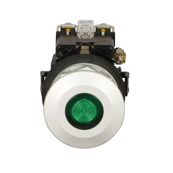 EATON HT8FBGABF3 Watertight/Oiltight Push-Pull Units, St And ard Actuatoreen, 1No-1Nc, Illuminated | BH3MMP 12K621