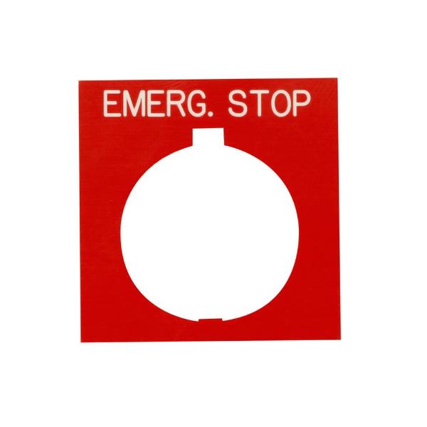 EATON HT8SP19 Ht800 Pushbutton Legend Plate, Ht800, Watertight And Oiltight Legend Plate, Black | BH3PAQ 14A093