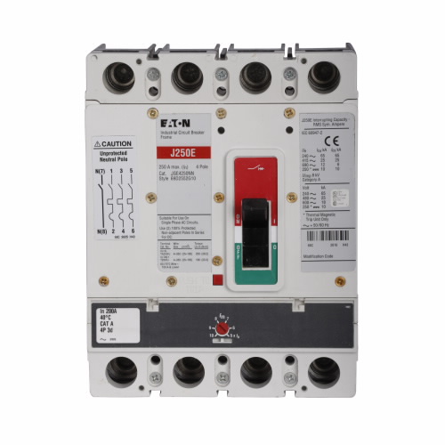 EATON JGU4100AAG G Molded Case Circuit Breaker, Jg-Frame, Jg, Adjustable Thermal | BH4GJY