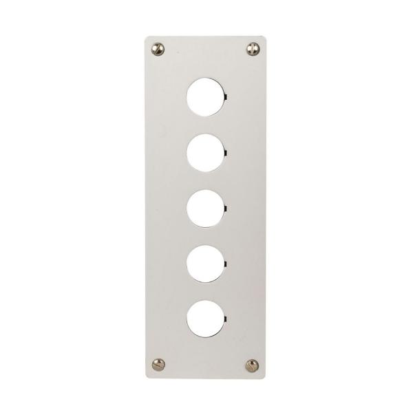 EATON M22-E5 M22 Pushbutton Mounting Plate, M22 Modular Pushbutton Aluminum Flush Mounting Plate | BH4RPX
