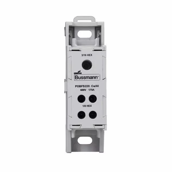 EATON PDBFS220 Pwr Dist Block, 175A, 1P, 2/0-8 AWG, 600VAC | CY6XCY