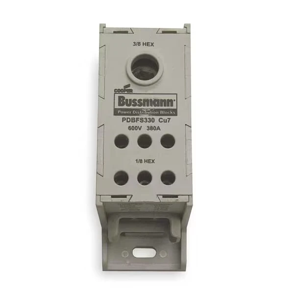 EATON PDBFS330 Pwr Dist Block, 380A, 1P, 6P Secondary, 600V | CY6ZPD