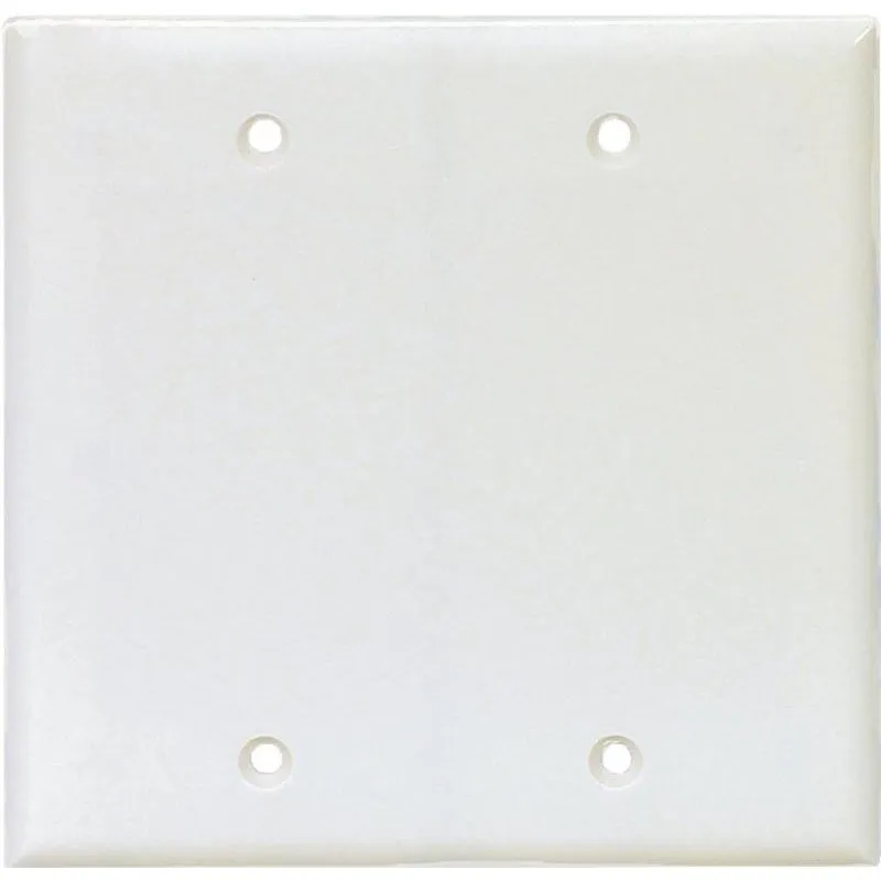 EATON PJ23W Wallplate, 8 Inch L, 14 Inch W, 2 Gang, Polycarbonate, White, HighGloss, Box Mounting | CY6VWK