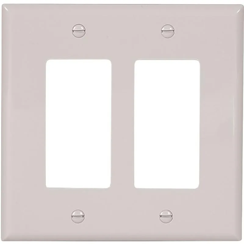 EATON PJ262W Wallplate, 412 Inch L, 456 Inch W, 2 Gang, Polycarbonate, White, HighGloss | CY6XWJ