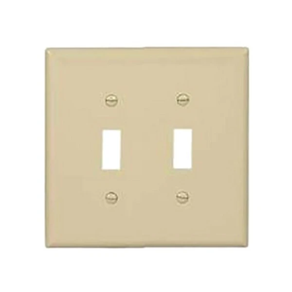 EATON PJ2V Wall Plate 2Gang Tgl Poly Ivry | CY6VCH