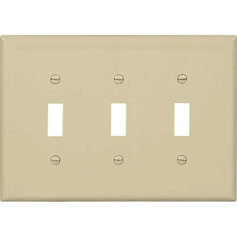 EATON PJ3V Wall Plate 3 Gang Tgl Mid Ivry | CY6XEC