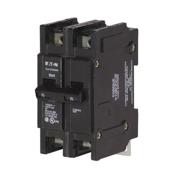 EATON QCD2015 Quicklag Type Qcd Industrial Thermal-Magnetic Circuit Breaker, Industrial Circuit Breaker | BH6MZA
