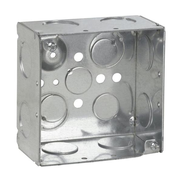 EATON TP432 Crouse-Hinds Square Outlet Box, 1/2", 1/2", 3/4" E, 4" | CA4APR