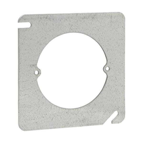 EATON TP474 Crouse-Hinds Square Cover, 4", Steel, Flat | CA4ARA