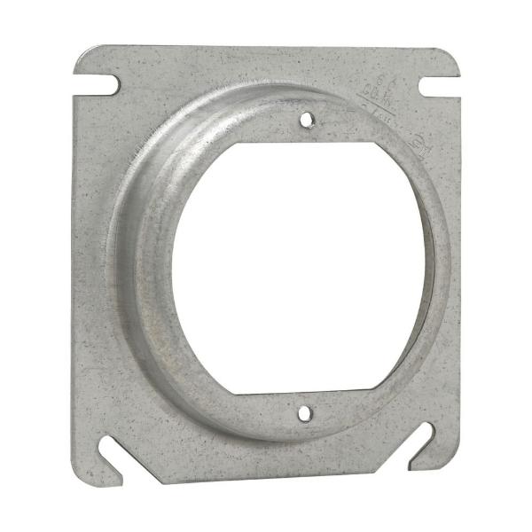 EATON TP477 Crouse-Hinds Square Cover, 4, Steel, Raised 5/8, Open With Ears 2-3/4 | CA4AQZ