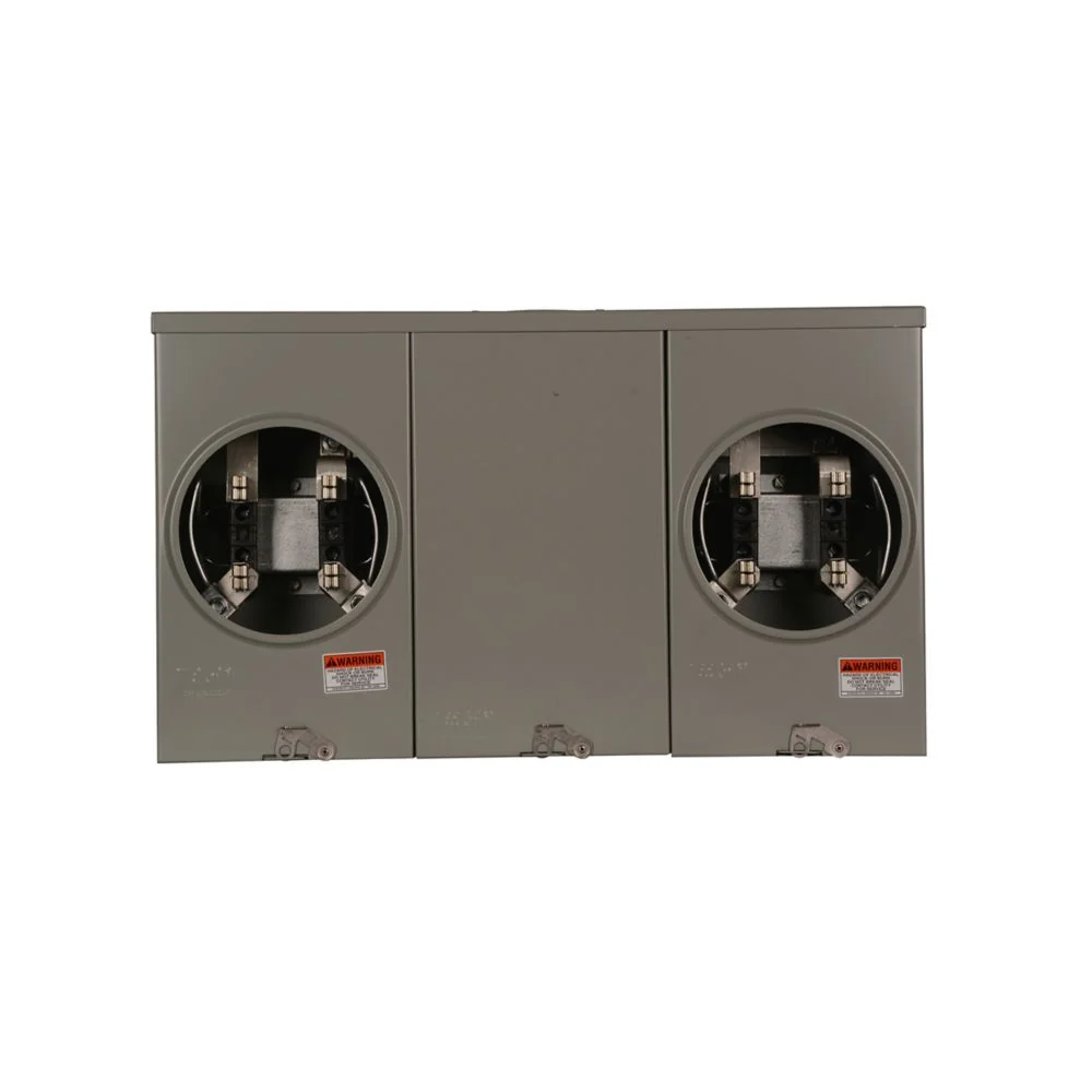 EATON U2R2332TDQCH Meter Socket, Multi Position Resi Service, 200A, Over/Under, 5 X 5 Inch Hub Open | BH7TKU