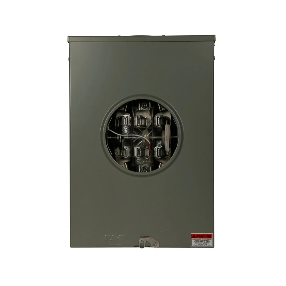EATON UBH7213TCH Meter Socketos Commercial, 200A, Over/Under, Large Hub Open, #6-350 Kcmil, 7-Jaw | BH7TNW