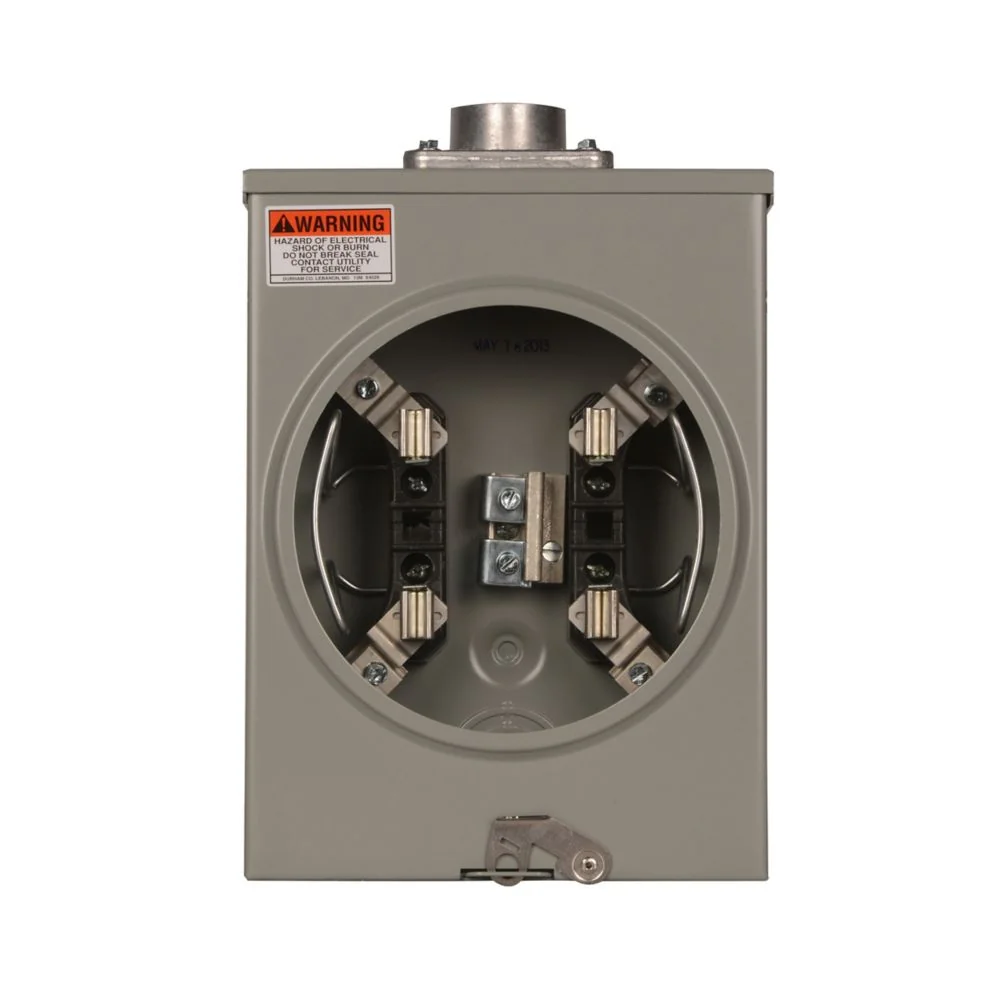 EATON UHTRS101LCH Meter Socketpos Resi Service, 125A, Over, 1.25 Inch Hub Mounted, #8-2/0 Awg, 4-Jaw | BH7TWQ