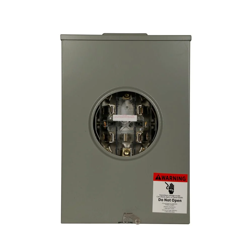EATON UIH5213UCVCH Meter Socket, 1-Pos Commercial Service, 200A, Over/Under, Small Hub Closing Plate Mounted | BH7TXU