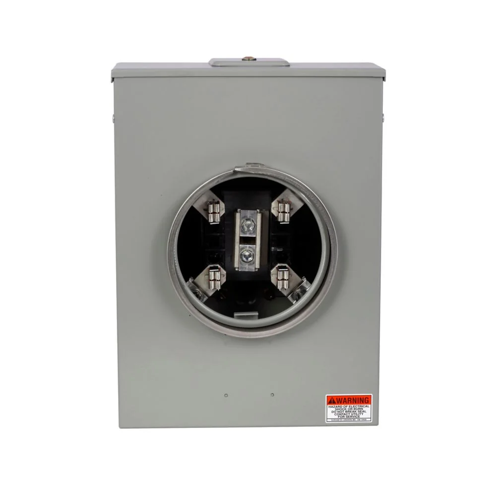 EATON URRS213CCH Meter Socket, 3 5/16 In Hub Cover Plate, 200A, Overhead/Underground | BH7TYF