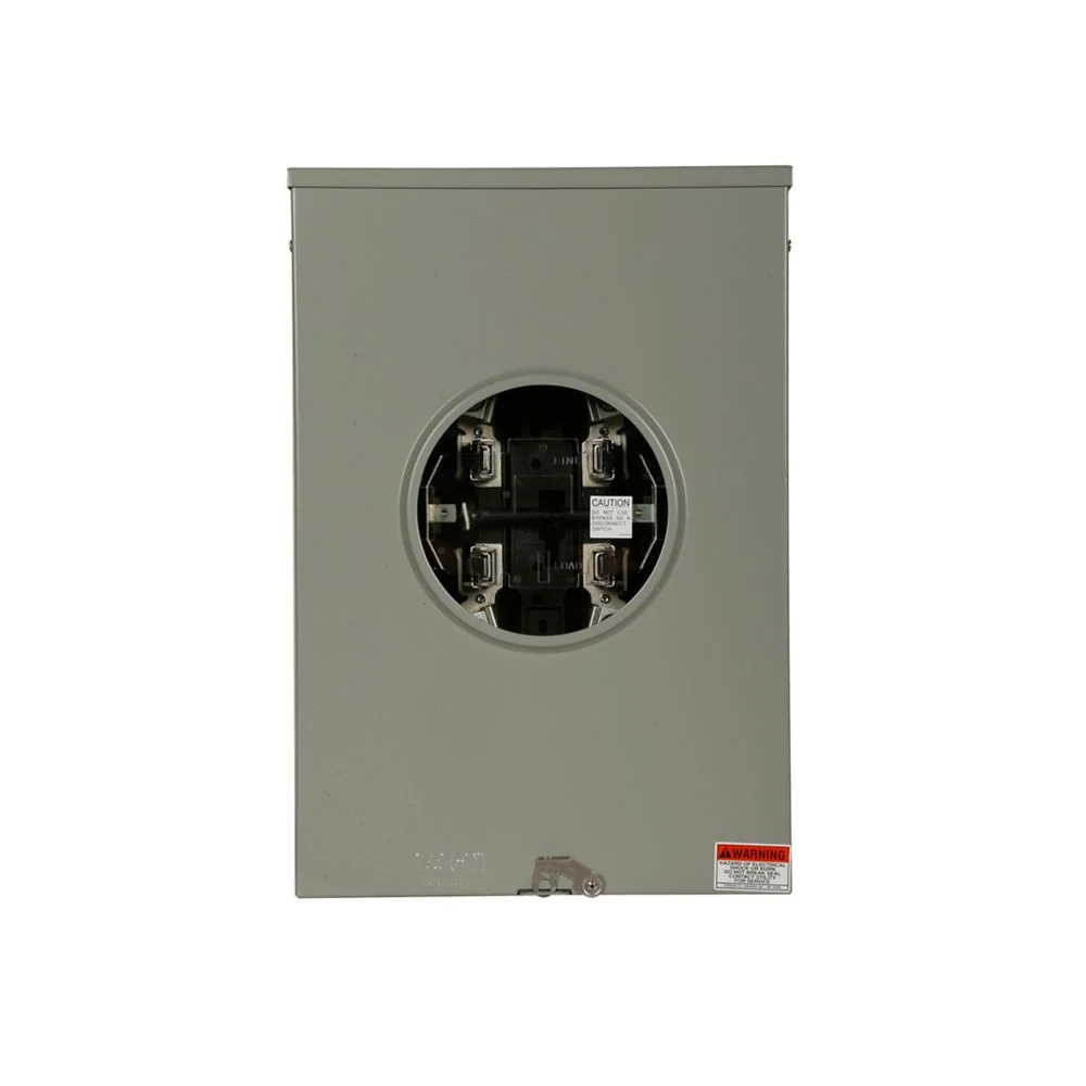 EATON UTE4213BCH Meter Socket, Comm, 200A, Over/Under, 3-5/16 Inch Hub Open350 Kcmil, 4-Jaw, 1-Ph | BH7UDR