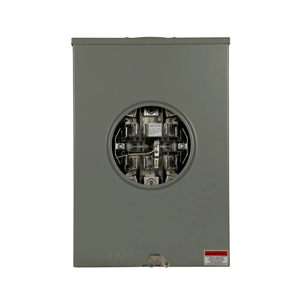 EATON UTE7213THLCH Meter Socket, Comm, 200A, Over/Under, 5X5 Inch Hub Open Kcmil, 7-Jaw, 1-Ph | BH7UEP