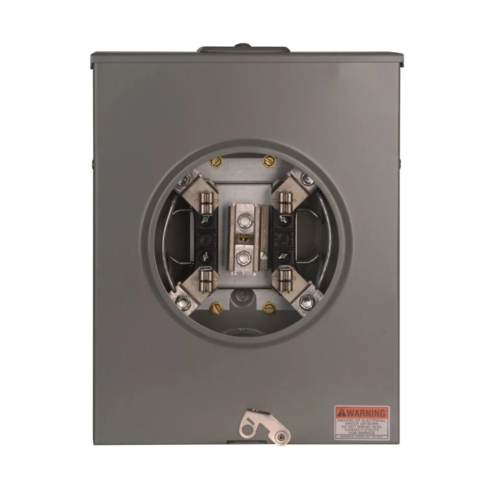 EATON UTRS212CFLCH Meter Socket, 1-Pos Resi Service, 200A, Over/Under, 3-5/16 Inch Hub Cover Plate | BH7UJC