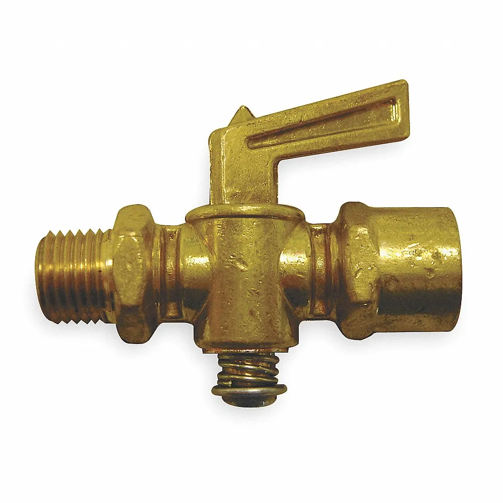Ground Plug Valve, 2-Way, Brass, MNPT x FNPT, 1/4 Inch Pipe Size