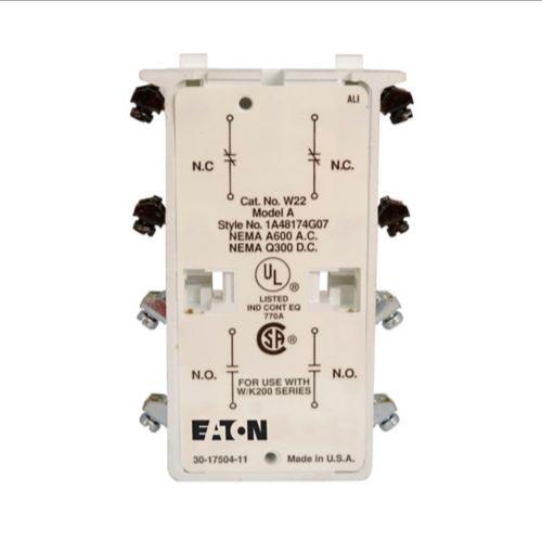 EATON W22 Freedom Nema Auxiliary Contact, Tie Points | BH7XQF
