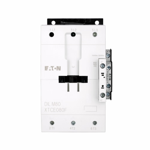 EATON XTCE080FS1E IEC Contactor, 80A, Side-Mounted, 208 Vac, 60 Hz, 1No-1Nc, 80A, Frame F, 90 Mm | BH8XVA