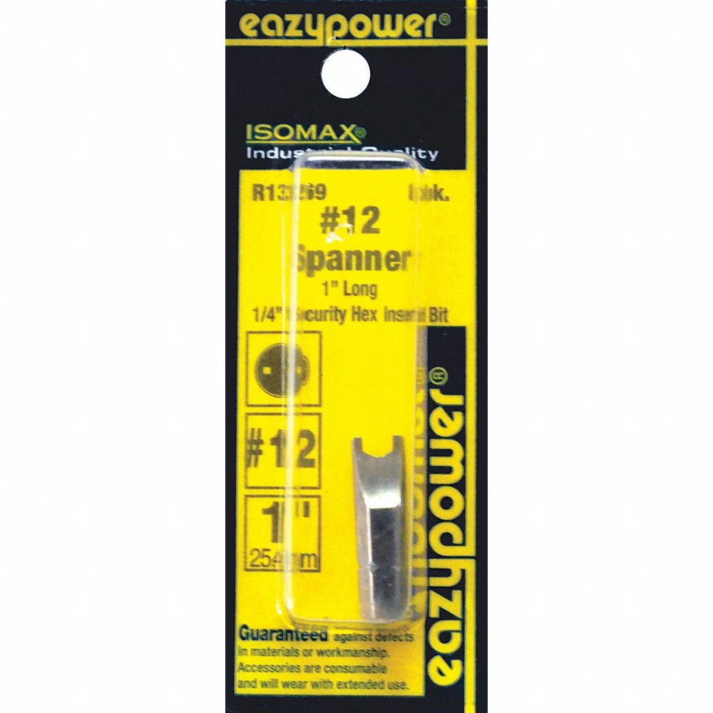 Screwdriver Bit, Bulk #12 Spanner 5/16 Inch Hex 1-1/2