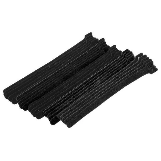 Cable Tie, Hook Tape, 8 Inch Black