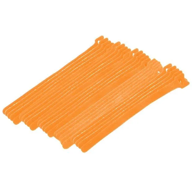Cable Tie Hook Tape 8 Inch Orange