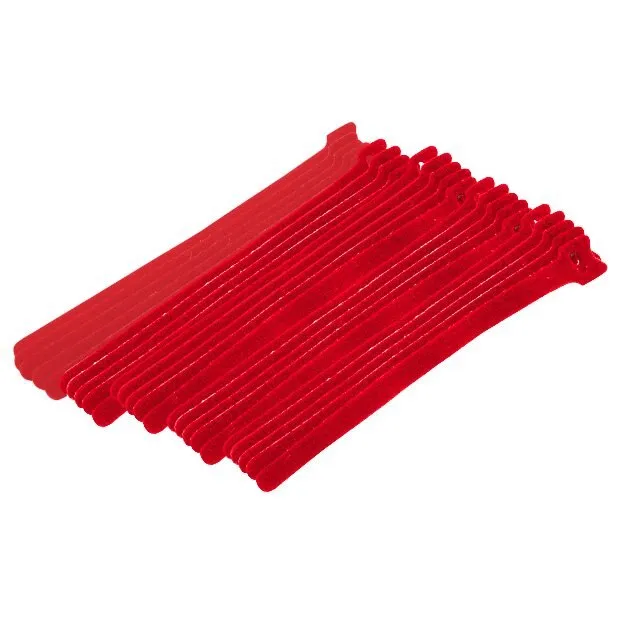 Cable Tie Hook Tape 8 Inch Red